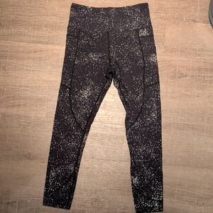 Black Speckled Active Leggings